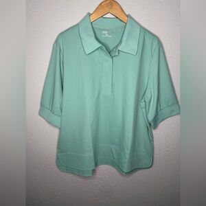 ACEGOLFS Men's Polo Golf Shirt XXL Mint Green Short Sleeve